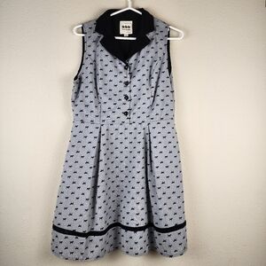 Ducks in a Row, Dog print sleeveless dress, Size Medium